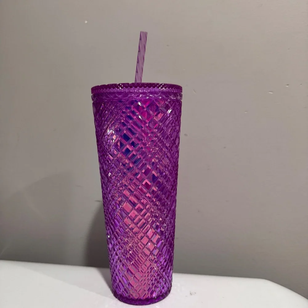 Starbucks Studded Tumbler Venti 24oz Purple Iridescent New Cold Cup 011140544